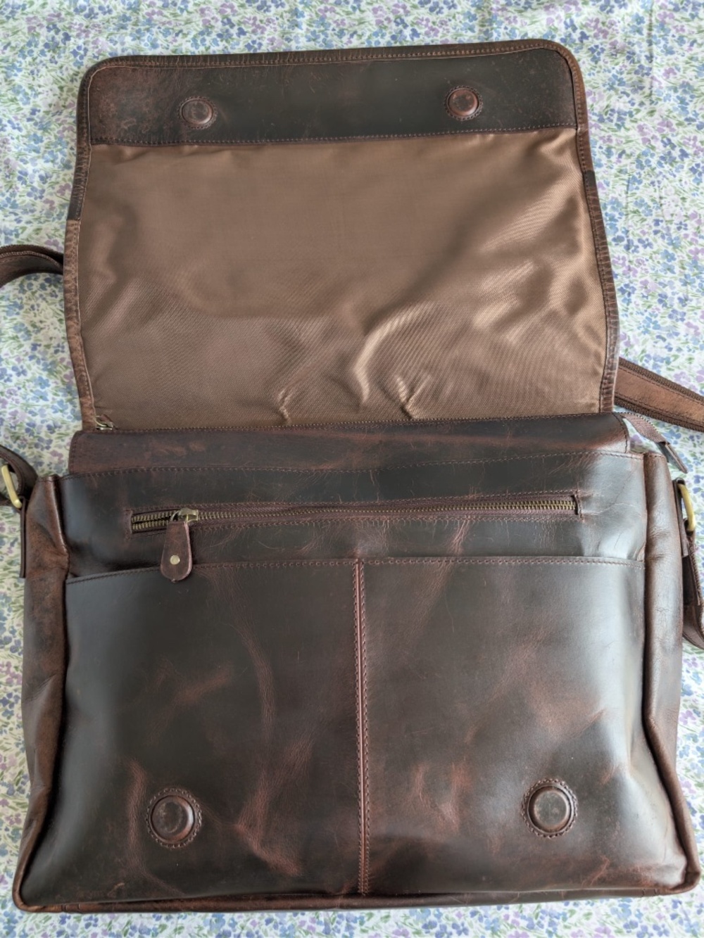 Leather Messenger Bag for Men 16" Leather Laptop Bag Vintage Crossbod